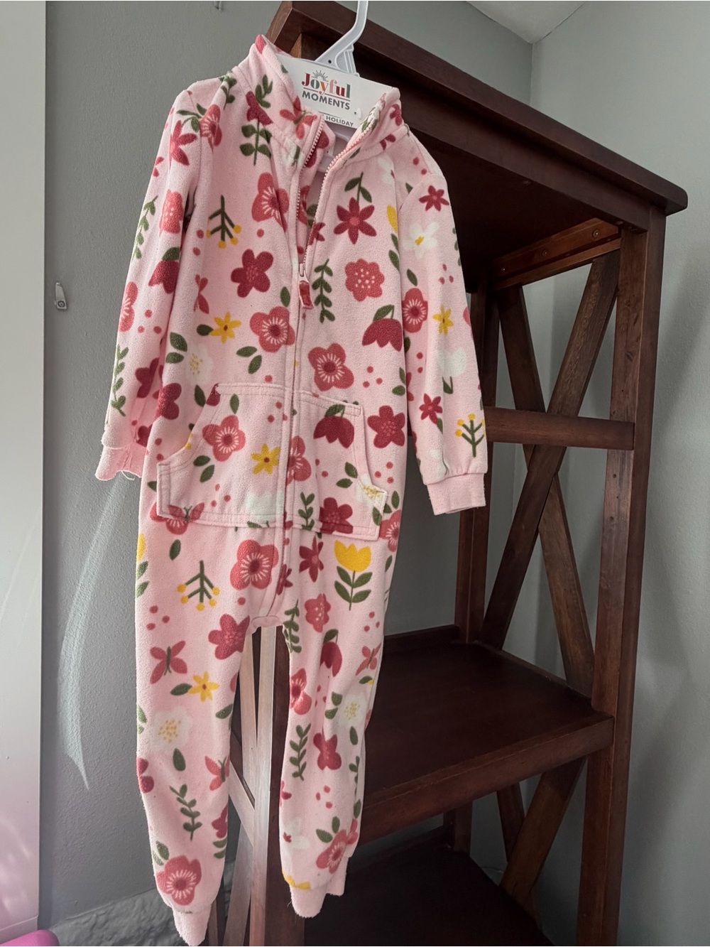 Carter's Pink Fleece One-Piece Pajamas brand new
size 24 months